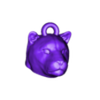 Jaguar_keyring.obj Jaguar head key ring for 3D printing