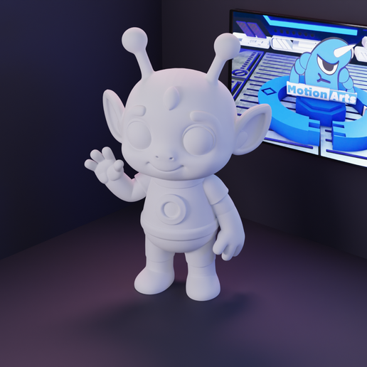 Cartoon Alien 3D model