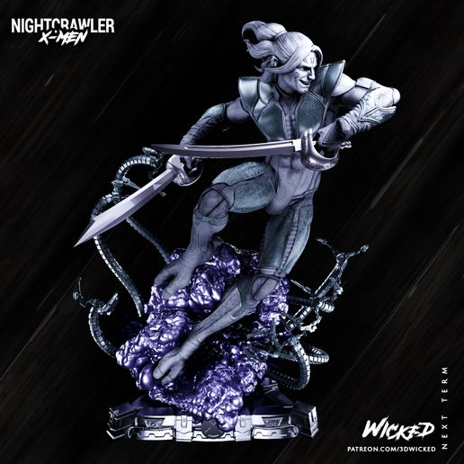 Wicked Marvel Nightcrawler Sculpture: Tested and ready for 3d printing 3D model