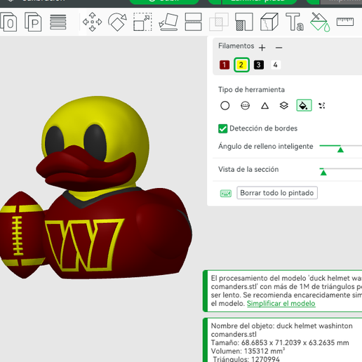 Rubber duck-NFL-Washington-Washington-Commanders 3D model