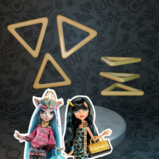 Monster High Scaris City Of Frights Cleo De Nile/Isi Dawndancer Doll triangle bracelet replacement 3D model