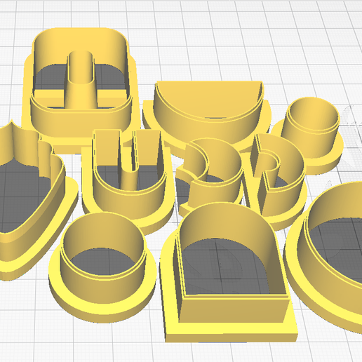 Screenshot_10.png Archivo STL Conjunto variado de cortadores de arcilla polimérica 👀/Set de 10 piezas/lorren3d・Modelo para descargar y imprimir en 3D, EULITEC