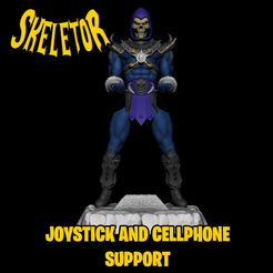 Support_Image_3.png STL file SKELETOR JOYSTICK AND CELL PHONE HOLDER・3D printing template to download