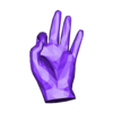 ok_hand_low_poly.stl Okay sign low poly hand