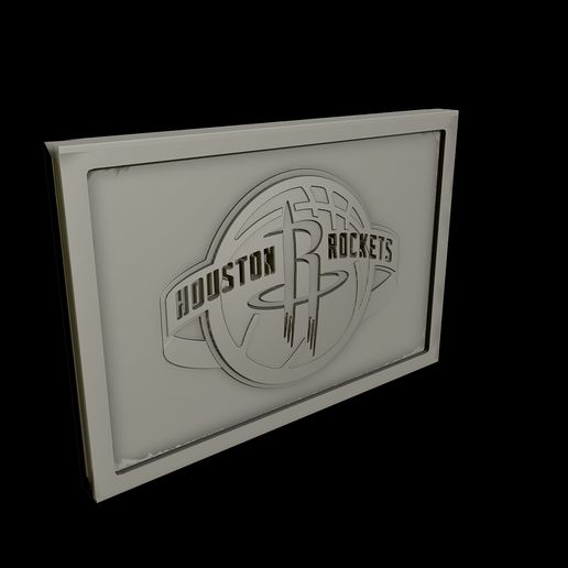 Download OBJ file Houston Rockets logo relief 3D print model • 3D ...