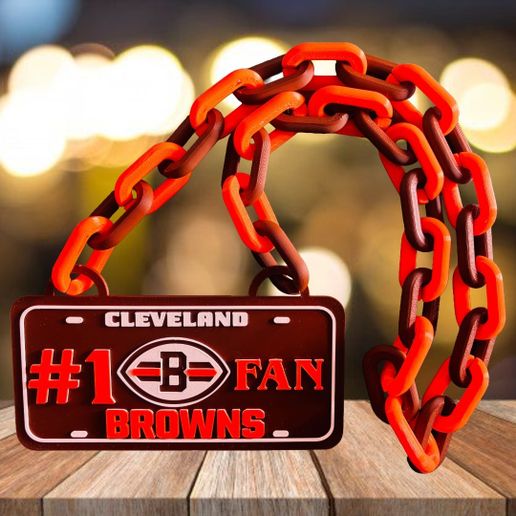 CADENA PLACA FAN #1 CLEVELAND BROWNS NFL