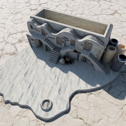Star Wars - Tatooine Pencil holder & organizer - 3D model önizlemesi