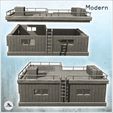 3.jpg Corner Modern Industrial Prefab Dwelling with Staircase and Ventilation System (34) - Modern WW2 WW1 World War Diaroma Wargaming RPG Mini Hobby