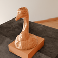 bust-planter-3.png ostrich bust statue planter pot flower vase stl 3d print file