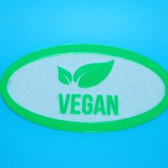 Vegan_Fridge_Magnet.JPG Free STL file Vegan Fridge Magnet・3D printing design to download