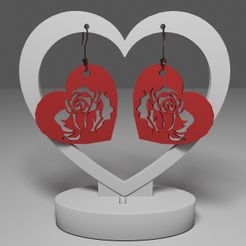 3D file Barbie, daisy and heart earrings 💜・3D printing idea to  download・Cults
