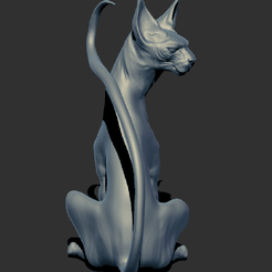 3.png Archivo 3D Gato Esfinge・Modelo para descargar e imprimir en 3D