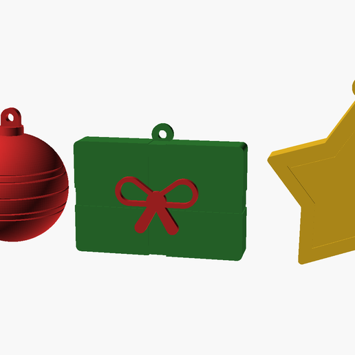 Christmas Gift Holder Ornaments - Money & Gift Card Tree Ornaments: Ball, Gift Box, Star (no support