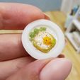 20230626_002812.jpg Miniature dollhouse food - breakfast toast with fried egg