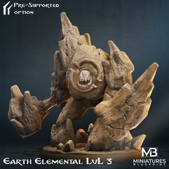 Earth_LvL3.png 3D file Earth Elemental - LvL 3・3D printing model to download