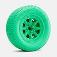Goodyear_Blue_Streak_Minilite_01.jpg 1/24 Scale, 15x8 Minilite Wheel, Goodyear G7 Blue Streak Tire, and Brake Set