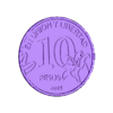 10Pesos_2018.stl Argentine Coin Coasters