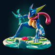 Preview00.png Modelo de impressão 3D do Pokémon Greninja com curvas