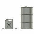 Barrel-tank-02.jpg Diorama accessories kit scale 1:35 new and damaged barrels and tank