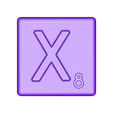 Single_Cut_X.STL Fichier STL gratuit Pièces et support SCRABBBLE・Modèle imprimable en 3D à télécharger