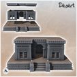 2.jpg Flat-roofed desert public building on platform with access stairs (14) - Canyon Sandy Landscape 28mm 15mm RPG DND Nomad Desertland African