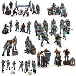 Vignette_Fr_Army_01.jpg 3D file WW1 French Army 59 STL - Files Pre-supported・3D printing idea to download, Alphonse_Marcel