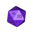 d20_dice.stl D20 dice for dual extruders