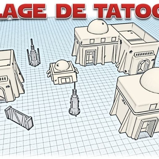 Village de tatooine - Star wars legion.jpg Download STL file Star Wars Legion: Battlefield Scenery! • 3D printer design, Eskice