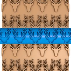545456566.jpg 3D file christmas deer clay roller stl / pottery roller stl / clay rolling pin /deer cutter printer・3D printable design to download
