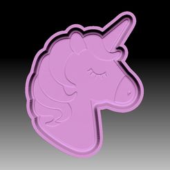 UnicornHead-VACUUM-PIECE.jpg Archivo STL MOLDE BOMBA DE BAÑO CABEZA DE UNICORNIO・Modelo para descargar y imprimir en 3D
