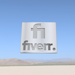 fiverr.png Free STL file Fiverr drink coasster・3D printable object to download