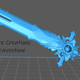 wolf.png STL file Wolf's Gravestone Sword Genshin Impact・3D printing model to download