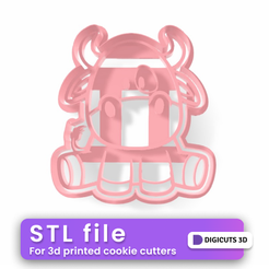 Cow-cookie-cutter.png Cow Farm STL File - Animals of the Farm Cookie Cutter
