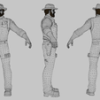 Wireframe.png Jim Hopper Lowpoly Rigged