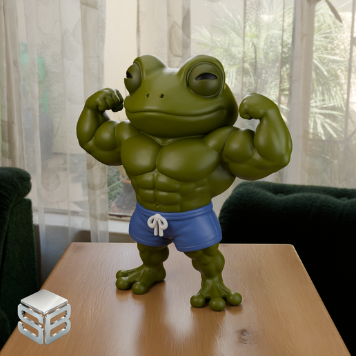 Bodybuilder Frog – Decorative figure [STL/3MF]