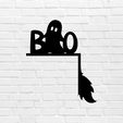 murbrique.jpg HALLOWEEN WALL DECORATION boo door ghost broom