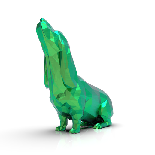 Basset Hound Poly 3D model