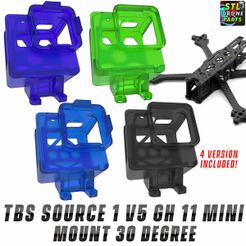 TBS-Source-1-V5-GH11-Mini-Mount-30-Degree-1.jpg TBS Source One V5 Gopro Hero 11 Mini 30 Degree Mount