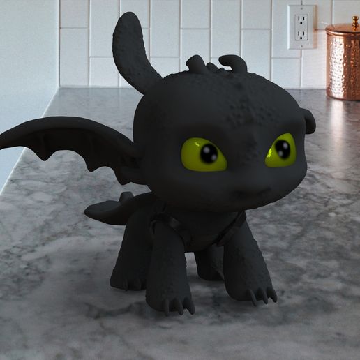 untitled.28.jpg OBJ-Datei Toothless Pop Funko 3D print model herunterladen • Objekt für 3D-Drucker, MNX182