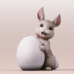 Bunny_2.png Descargar archivo STL gratis Conejo de Pascua • Diseño para la impresora 3D, PatrickFanart