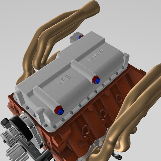 💭 McLaren M8F Chevy Engine・ STL File for 3D printing・Cults