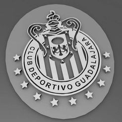 chivas.jpg Free STL file Liga MX - Chivas - Easy print・3D printable model to download