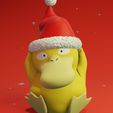 psyduckrender.jpg Free STL file Pokemon psyduck christmas・3D printing design to download