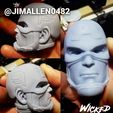 160720 - Wicked - wip 02.jpg Wicked Marvel Avengers Captain America 3d Bust: STL ready for printing FREE