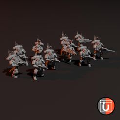 WholeArmy_30.jpg Free STL file Space Soldiers - Recon Squad・Model to download and 3D print