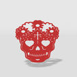 1.png wall decor skull- day of the dead