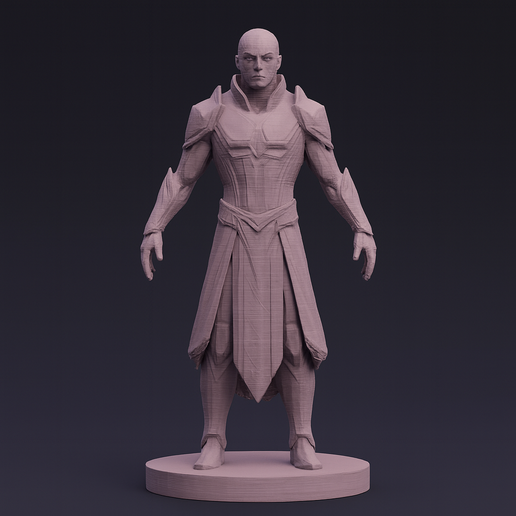 dharmon_kaelis.png Dark Knight Warrior Statue - Fantasy Armor Figure | 3D Printable