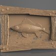 17.jpg fish in a river wooden frame cnc