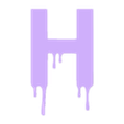 H.stl Spooky Blood Dripping Halloween Letter Set (3D Models and Source SVGs)