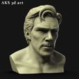 AKS 3d art Archivo 3D benedict cumberbatch cara escultura arte・Idea de impresión 3D para descargar